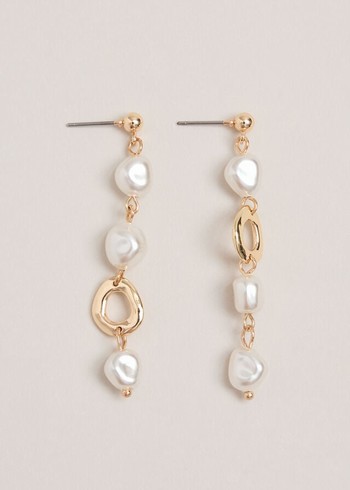 Phase Eight Irregular Pearl Drop Jewellery White Australia | UN6217049